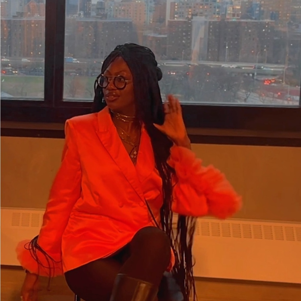 Women's Vibrant Orange Blazer